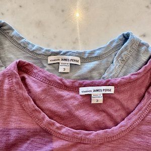 TWO (2) JAMES PERSE - Tee shirts for $19 - EUC